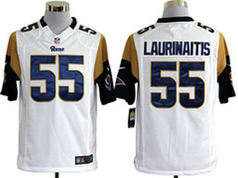 St. Louis Rams 55 James Laurinaitis White Nike Game NFL jerseys